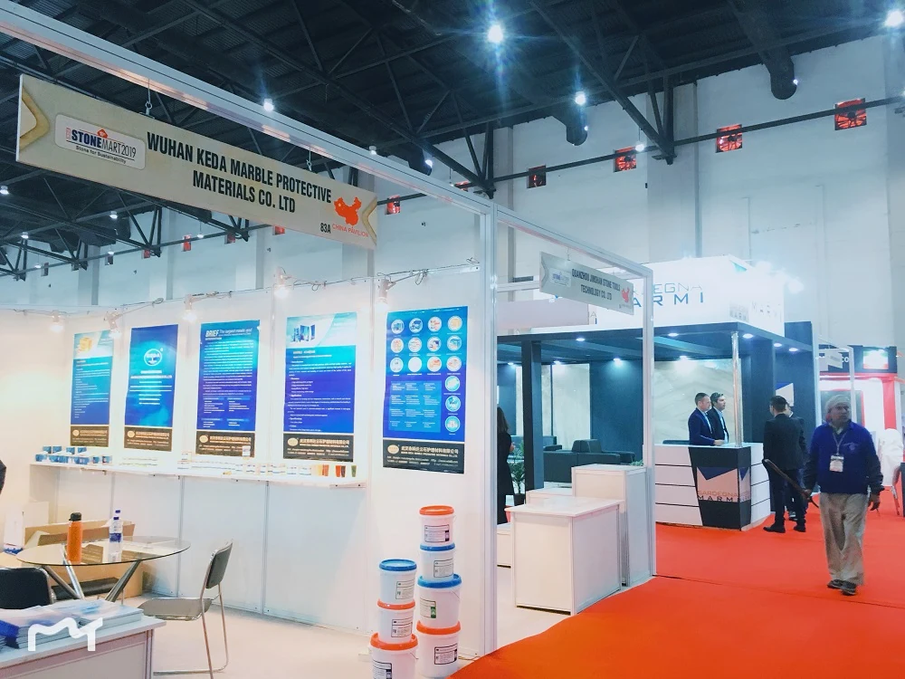 KEDA stone adhesive exhibition booth at India Stonemart 2019 in Jaipur