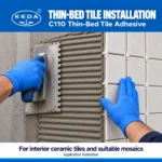 KEDA C110 Thin-Bed Tile Adhesive_Application