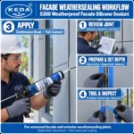 S300 Weatherproof Facade Silicone Sealant_Application